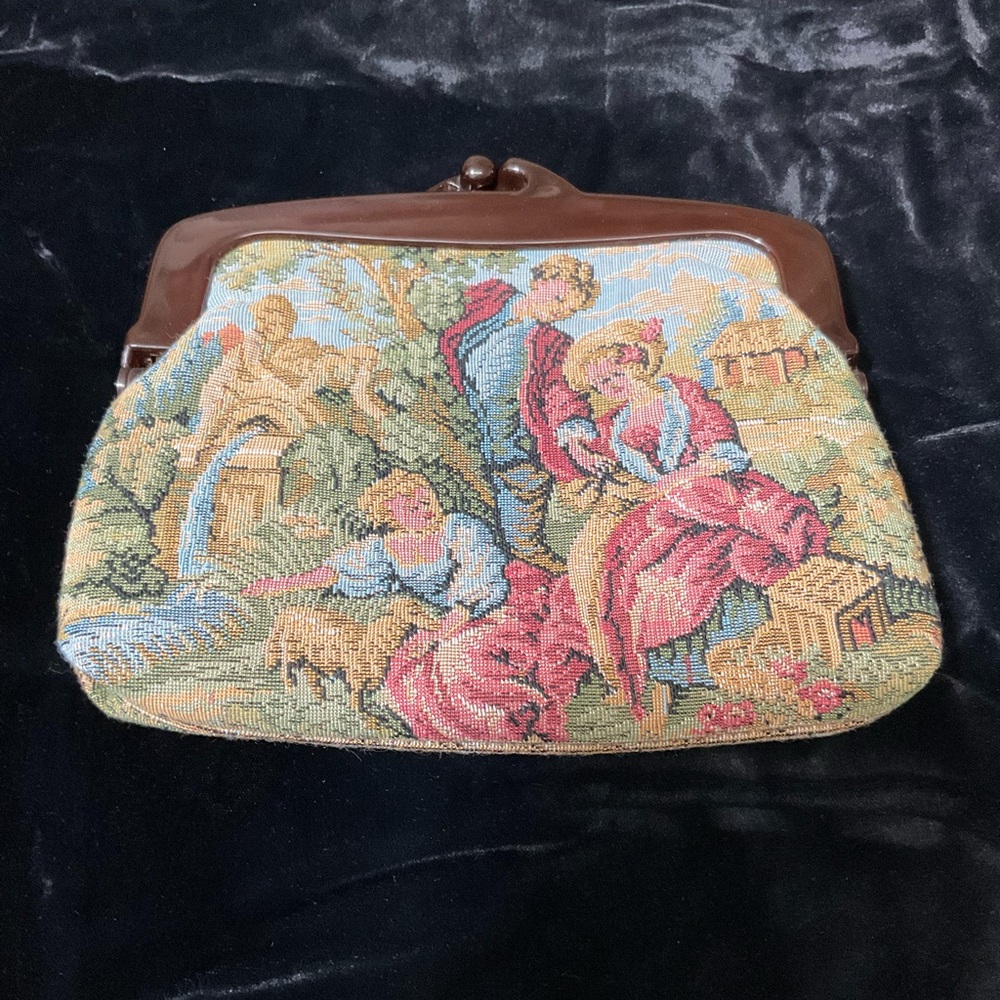 Vintage 60/70’s Du-Val hand-embroidered tapestry handbag